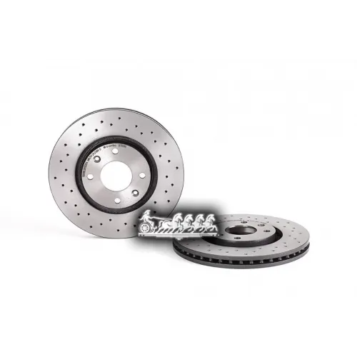 Диск Тормозной Psa 1007/2008/206/207/307/308/3008/5008 98- Перед.вент. (С Перфорацией) Brembo 