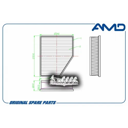 Фильтр Воздушный Bmw 5(G30)/X3(G01)/X6(G06) 16- AMD 