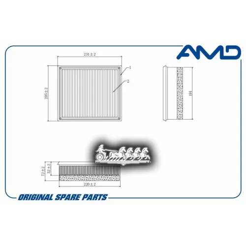 Фильтр Воздушный Bmw 1(F20)/3(F30) 10- 2.0/2.5 AMD 