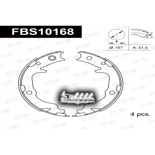 Тормозные Колодки Барабанные Mitsubishi Sebring 2.0 FAP 