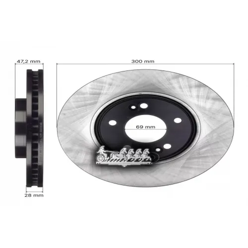 Диск Тормозной Hyundai/Kia Creta/Sonata/Sportage 09- Перед. AVANTECH 
