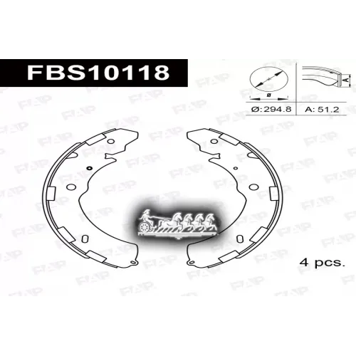 Тормозные Колодки Барабанные Mitsubishi L200 2.5 Di-D FAP 