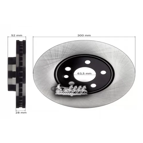 Диск Тормозной Ford/Volvo Mondeo/Galaxy/S60/S80 03- Перед. AVANTECH 