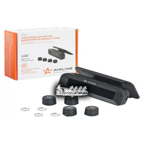 Система Контроля Давления В Шинах Tpms 4 Внеш. Датчика Дисплей На Лоб. Стекло Солнеч. Панель AIRLINE 