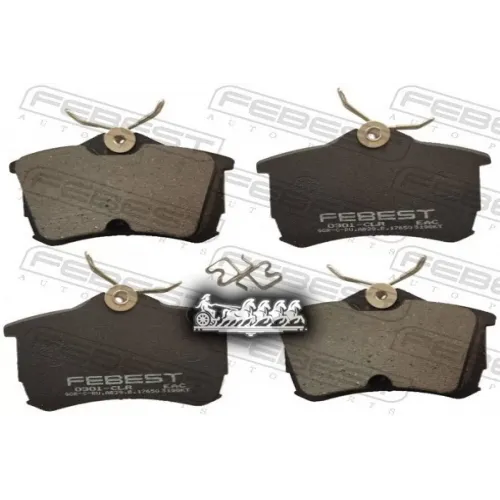 Колодки Тормозные Задние Комплект Febest 0301-CLR