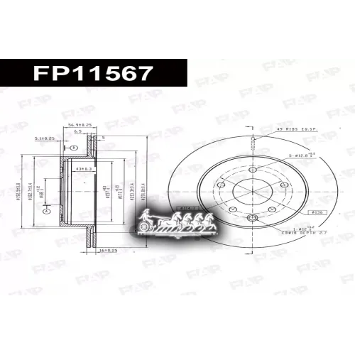 Диск Тормозной Nissan X-Trail 01- 2.0/2.5/2.2Dci FAP 