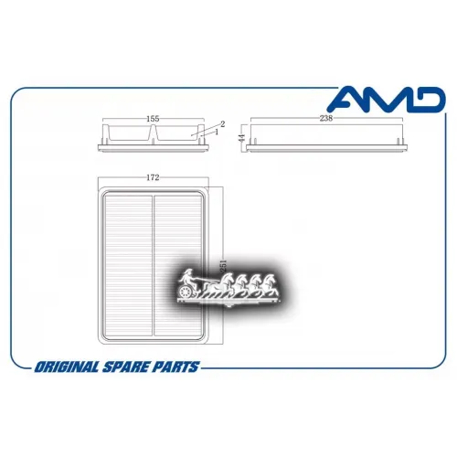 Фильтр Воздушный Hyundai/Kia Tucson/Sportage/Cerato AMD 