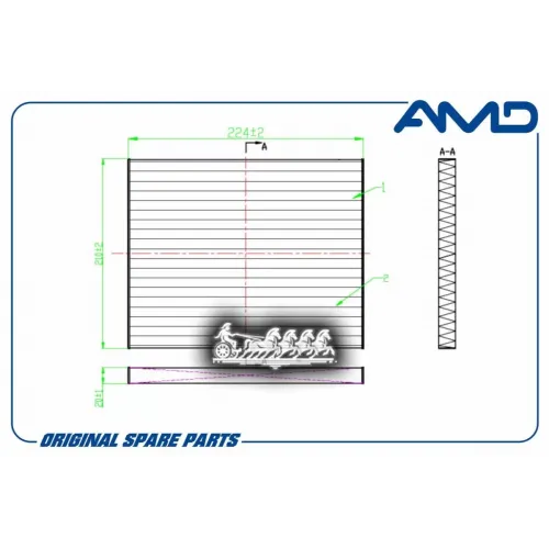Фильтр Салона Nissan Note/Micra 10- Угольный AMD 