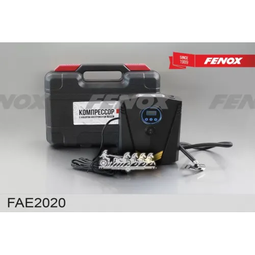 Компрессор С Фонарем И Набором Инструментов В Кейсе 12В 10А 120Вт 35Л.мин16*7*19 FENOX 
