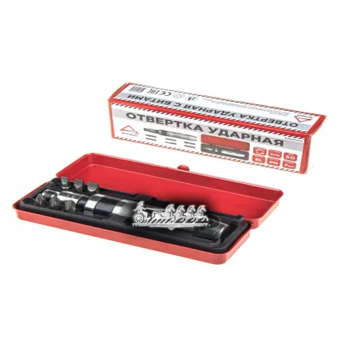 Отвертка Ударная С Битами 7Пр. (В Железном Кейсе) ARNEZI 