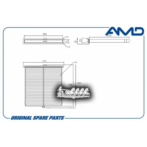Фильтр Салона Mazda 3 13- Уголь. AMD 