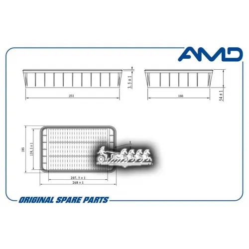 Фильтр Воздушный Mitsubishi Outlander Xl/Lancer X/Asx AMD 