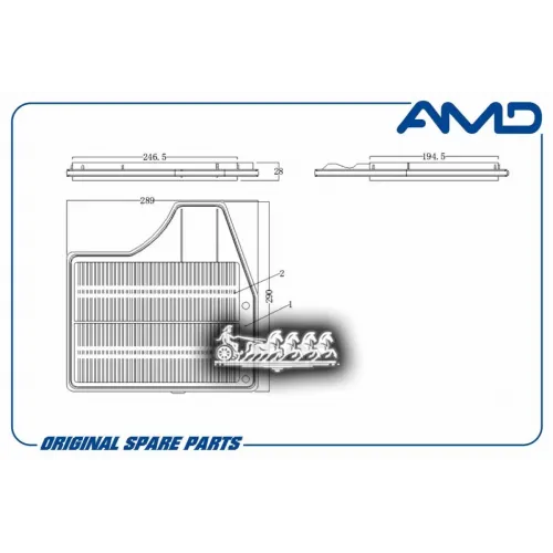 Фильтр Воздушный Nissan Teana 14- 2.5 AMD 