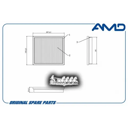 Фильтр Воздушный Vag Polo/Octavia 12- 1.6 AMD 
