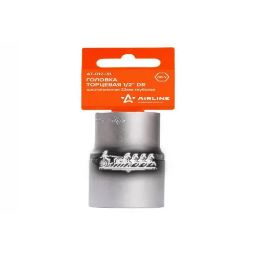 Головка Торцевая 1/2 Dr Шестигранная 32Мм Глубокая (At-S12-38) AIRLINE 
