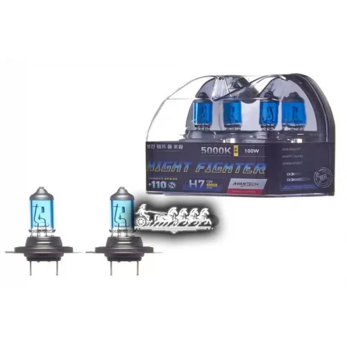 Лампа H7 12V 55W (100W) 5000K. Пластик (Компл. 2 Шт.) AVANTECH 