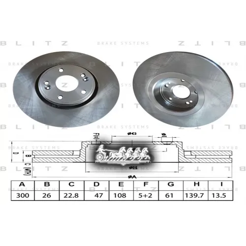 Диск Тормозной Renault Laguna/ Laguna Grandtour 01- Blitz 