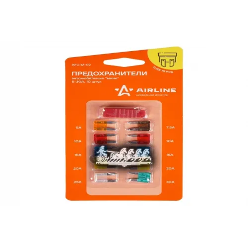 Предохранители Мини В Блистере С Экстрактором (10 Шт. 5-30А) AIRLINE 