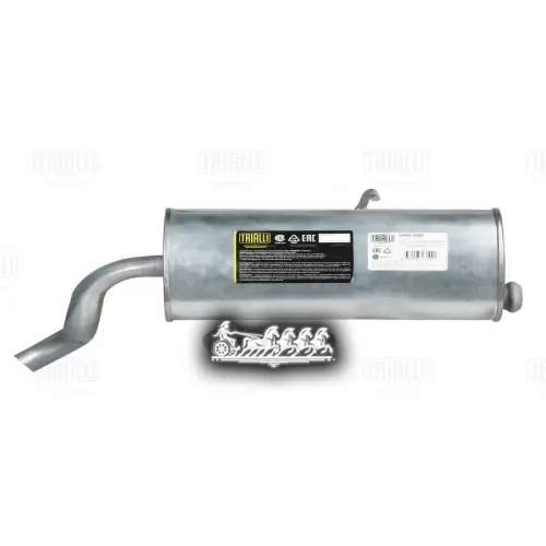 Глушитель Для А/М Peugeot Partner (03-) 1.1I/1.4I/1.6I Осн. (Нерж. Алюм. Сталь) (Emm 2002) Trialli 