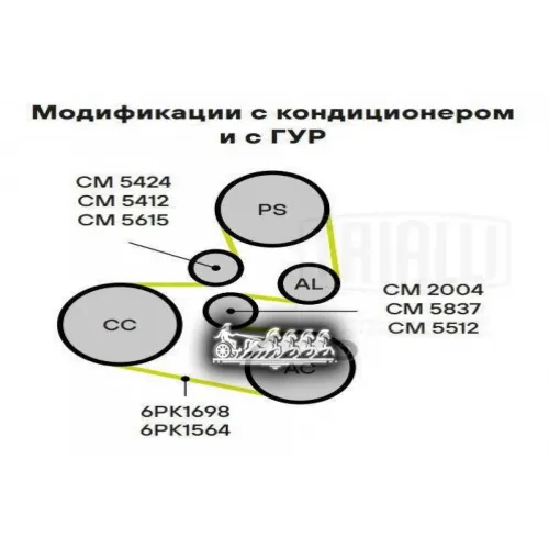 Ролик Привод. Ремня Для А/М Peugeot 206 (07-) 1.1/1.4/1.6 Генератора (Cm 2004) Trialli 