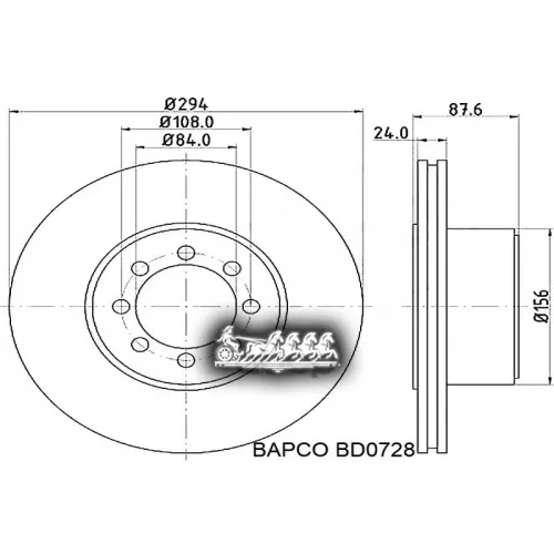 Диск Тормозной Iveco Iveco Daily Iv Bus Задн.вент. BAPCO 