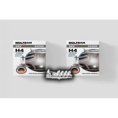 Лампа 24V H4 100/90W P43t Wolfram Halogen Bulb 1 Шт. Картон  WOLFRAM 