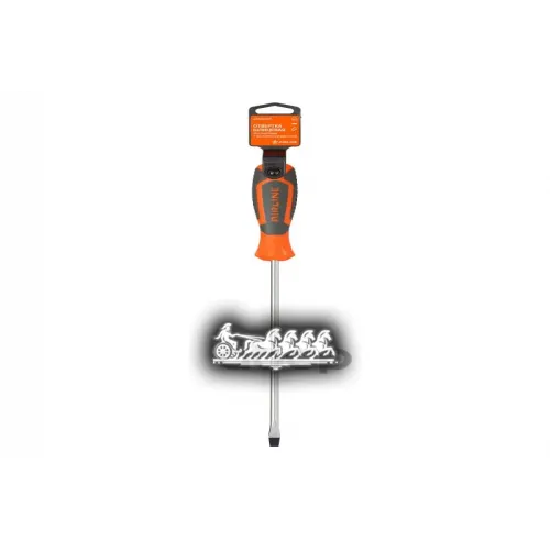 Отвертка Шлицевая Sl6.0x200мм С Эргономичной Рукояткой Магнитная Пласт.подвес AIRLINE 