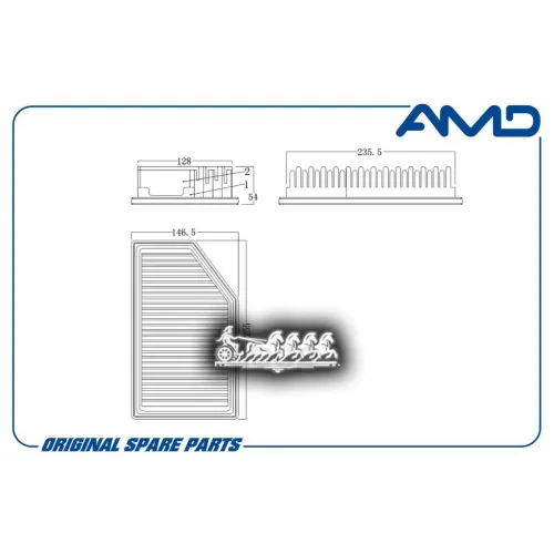 Фильтр Воздушный Hyundai/Kia Solaris/Rio 10- AMD 
