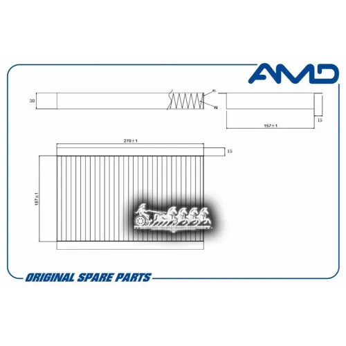 Фильтр Салона Угольный Антибактериальный AMD 