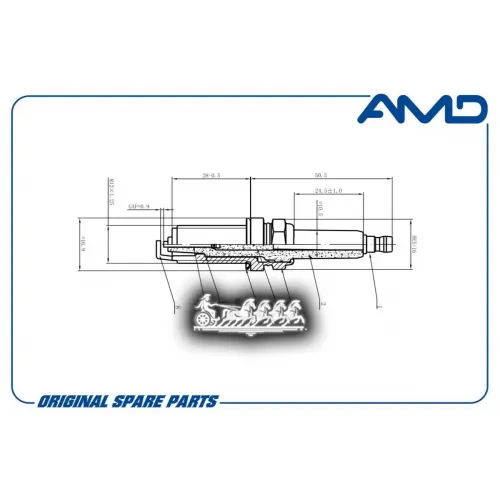 Свеча Зажигания Hyundai/Kia Solaris/Rio 17- 1.6 (Мин. 4 Шт.) AMD 