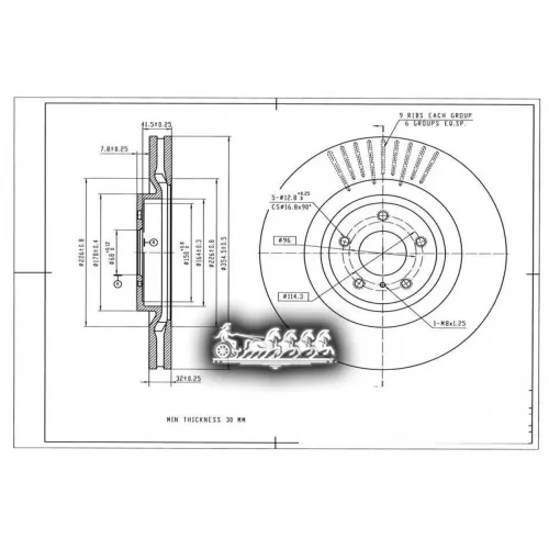 Диск Тормозной Nissan/Infiniti Roadster/Fx Ii/Qx70 09- Перед. AVANTECH 