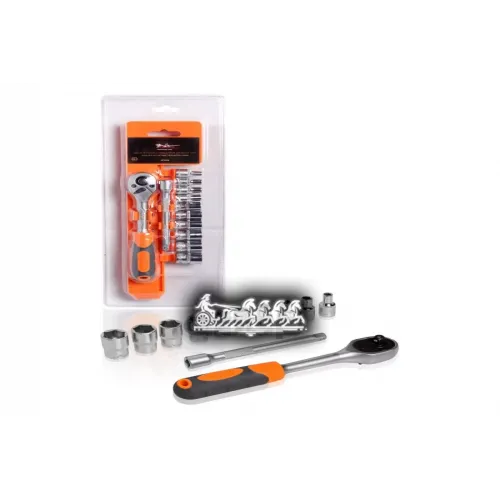 Набор Головок С Трещоткой 1/4 Dr 72Т 12Пр. (4,5,6,7,8,9,10,11,12,13Мм, Удлинитель 100Мм) AIRLINE 