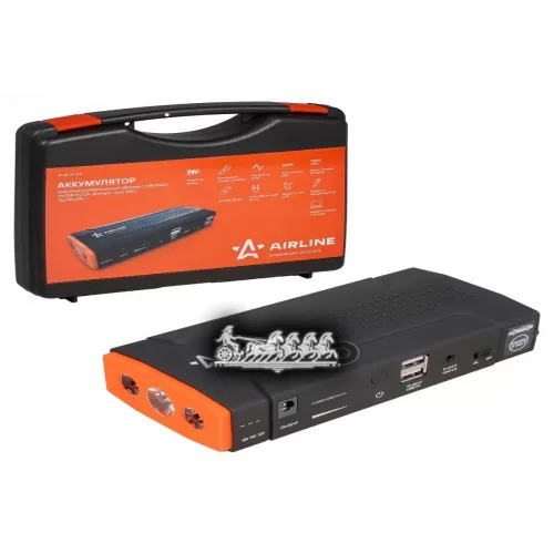 Аккумулятор Внешний Универсальный (Booster) 13800Мач 2Хusb 5V 2A. 12V/16V/19V. Фонарь. Пуск Двс AIRLINE 