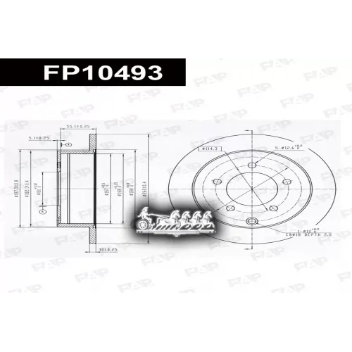Диск Тормозной Mitsubishi Lancer 08- 1.5/1.8/2.0 Di-D FAP 