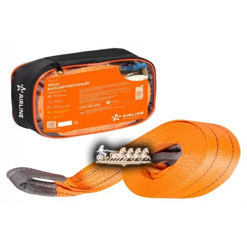 Трос Vip Буксировочный Лента 15 Т. 6 М . Без Крюков. В Сумке AIRLINE 