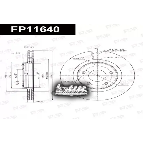 Диск Тормозной Psa Outlander 03- 2.0/2.0T/2.4 4Wd FAP 