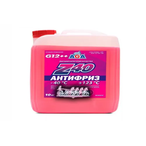 Aga Antifreeze Aga-Z40. Premix Антифриз. Готовый К Применению. Красный. -40С (10L) AGA 