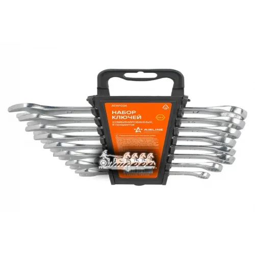Набор Ключей Комбинированных 8 Предметов (8.10.12.13.14.15.16.17Мм) Пласт. Держатель AIRLINE 