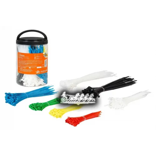 Стяжки (Хомуты) Кабельные, Нейлон, Цвет.,650 Шт(2,5*100-300Шт/3,6*150-200Шт/4,8*200-150Шт) AIRLINE 
