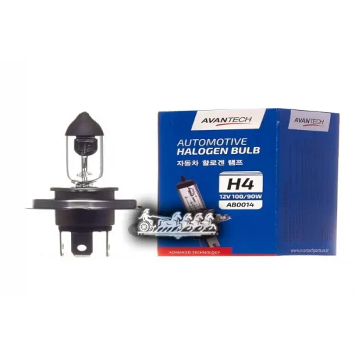 Лампа H4 (Hb2) 12V 100/90W. 2150/1630 Lm AVANTECH 
