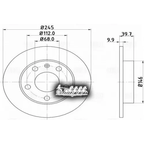 Диск Тормозной Audi A4 (00-)/(04-) Задн. D=245 Trialli 