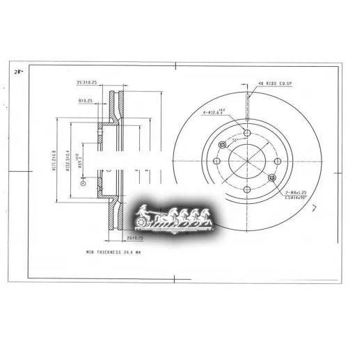 Диск Тормозной Hyundai/Kia Elantra/Optima 00- Перед. AVANTECH 
