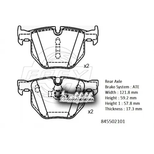 Колодки Тормозные Задние E60/61   520I 523I 34216763043 FREY 