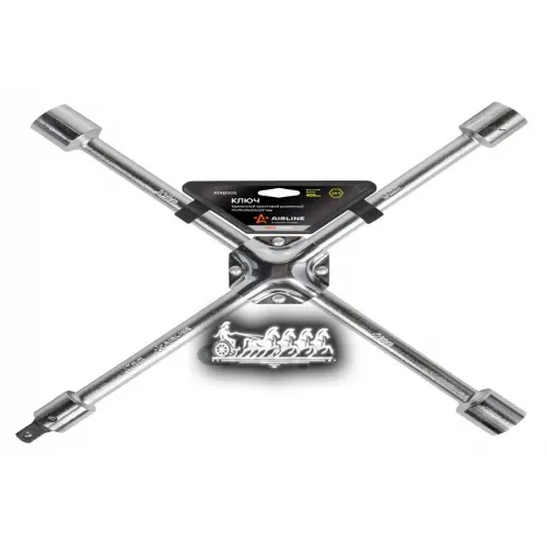 Ключ Баллонный Крестовой Усиленный 17Х19х21х23х1/2 Pro 400Мм, Пласт.подвес AIRLINE 