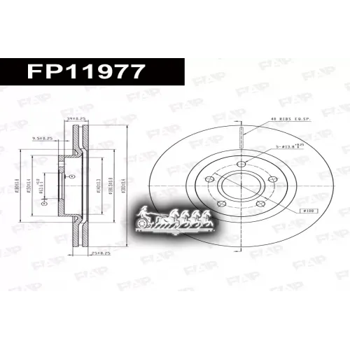 Диск Тормозной Ford S40/V50 04- 1.8/2.4/2.5/2.0Td FAP 