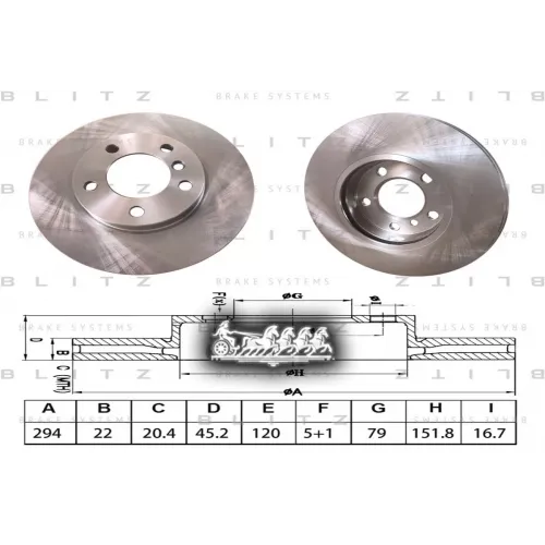 Диск Тормозной Mini Cooper/Countryman/Paceman 12- Blitz 
