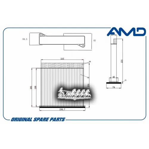 Фильтр Салона Mitsubishi Outlander I/Lancer Ix AMD 