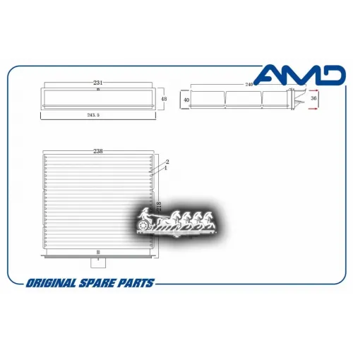 Фильтр Салона Renault Scenic Ii -09 AMD 
