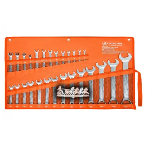 Набор Ключей Универсальный Pro 27Пр. (Комб. 6-36Мм Комб. С Трещоткой 8101213Мм Разрезные 10X1211x13мм) Сумка AIRLINE 