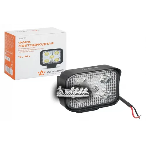 Фара Светодиодная Мини Квадратная 5Led, Направленный Свет, 15Вт, 83Х83х36мм, 12/24В AIRLINE 
